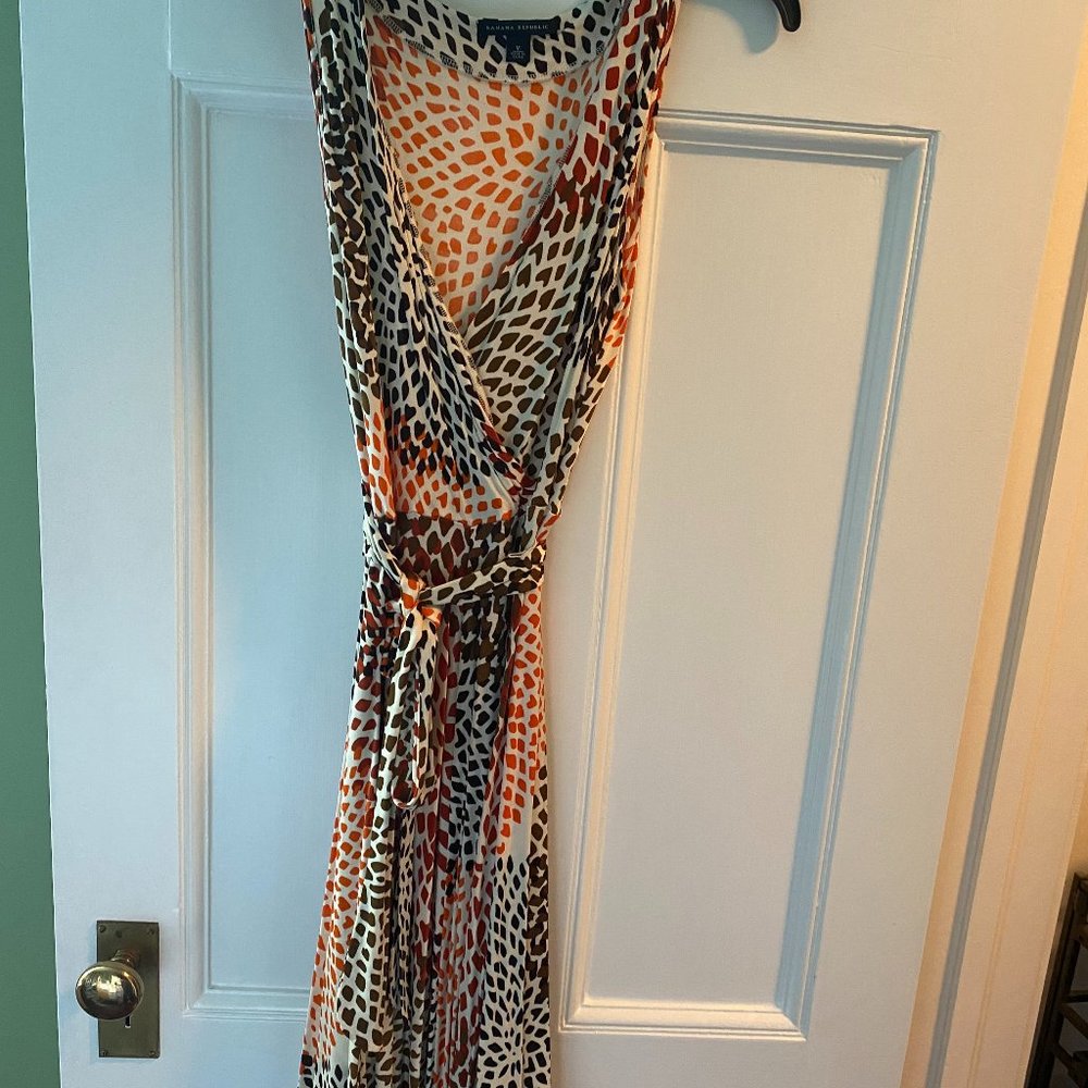 Patterned Wrap Dress